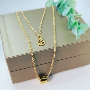 Zirconia Moon Om necklace